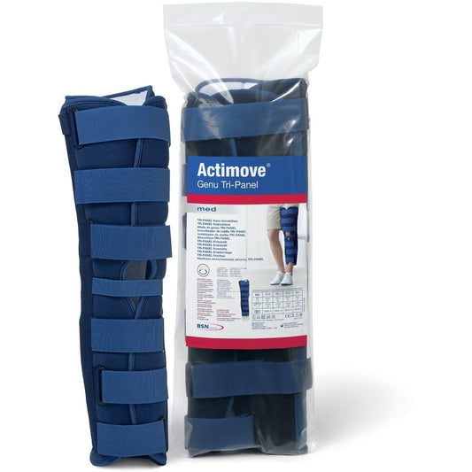 Actimove Genu Tri-Panel 7281914, soporte para rodilla, sobre fondo blanco