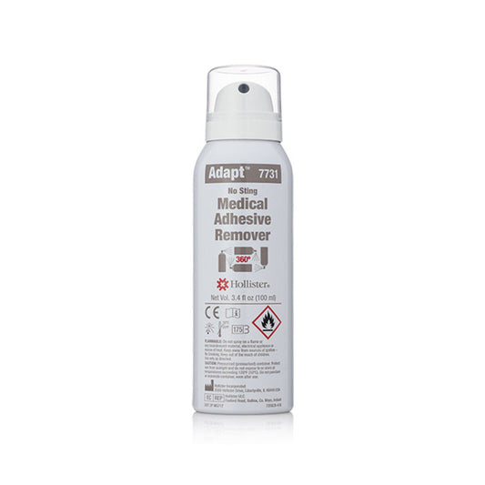 Hollister Adapt 7731 removedor de adhesivo médico en spray sobre fondo blanco