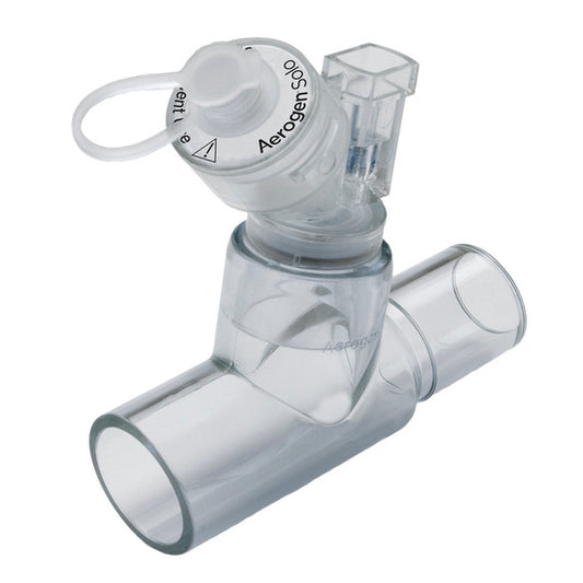Aerogen Solo montado en pieza T adulta de 22 mm