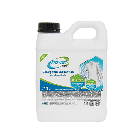 Envase blanco AHS Enzydet-Plus de 1 L, referencia 222-1
