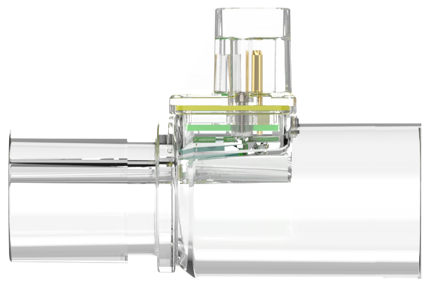 Sensor de flujo AirICU de Feellife, imagen original ilustrativa de la familia ICU AS1