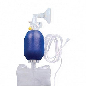 AirLife 2K8036, resucitador manual adulto con mascarilla, tubo de oxígeno y válvula PEEP