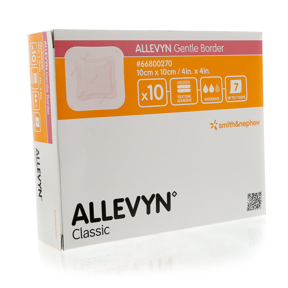 Allevyn Gentle Border 10 cm x 10 cm 66800270, sobre fondo blanco