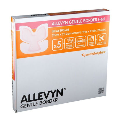 Allevyn Gentle Border Heel 23 cm x 23.2 cm 66800506, sobre fondo blanco