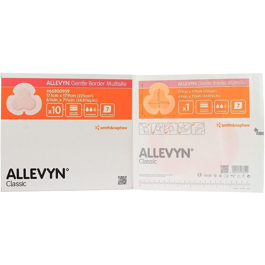 Allevyn Gentle Border Multisite 17.1 cm x 17.9 cm 66800959, sobre fondo blanco