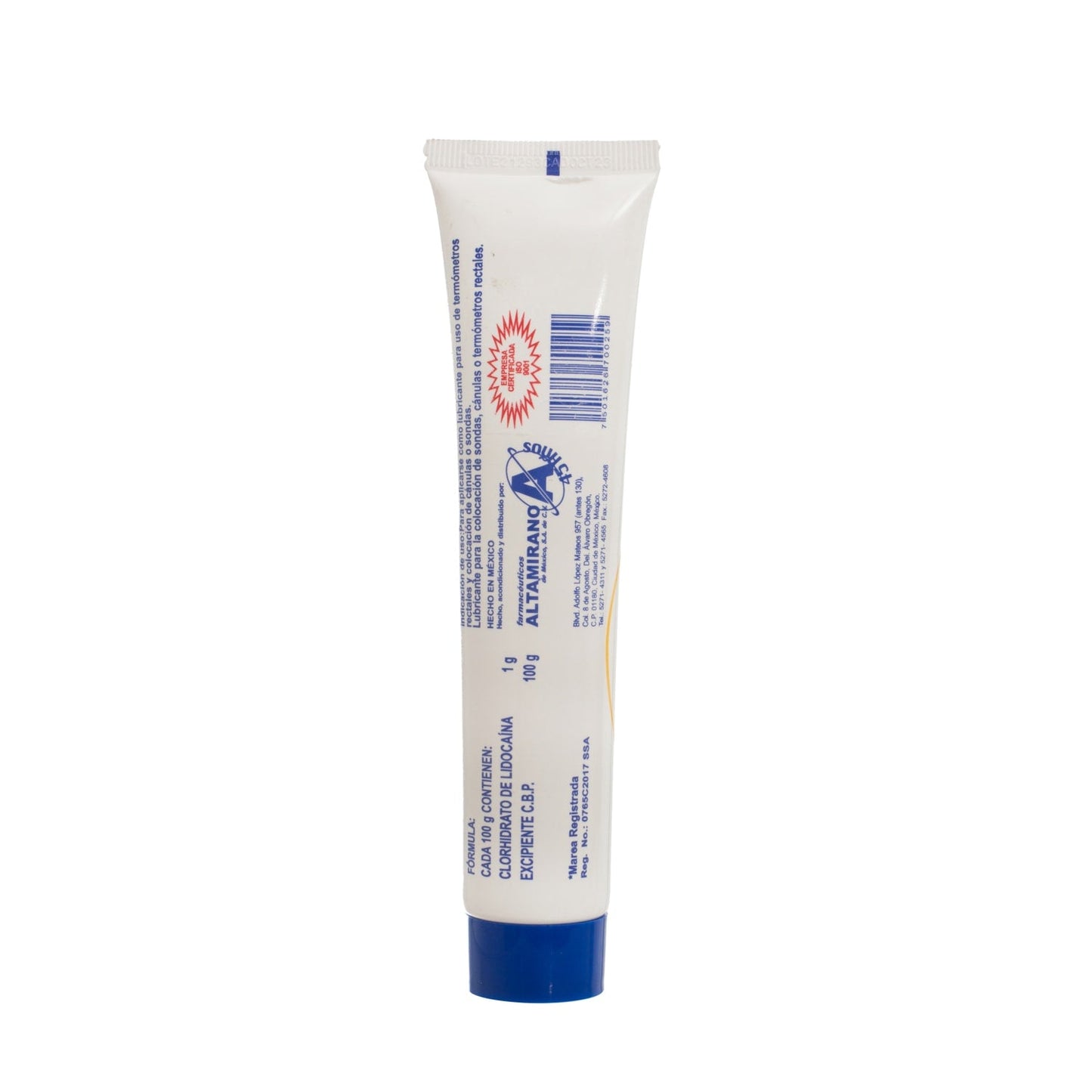 Lubricaina Altamirano jalea lubricante en tubo de 135 g