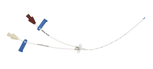 Catéter venoso central pediátrico Arrow CS-14402 de 2 lúmenes, 4 Fr x 13 cm