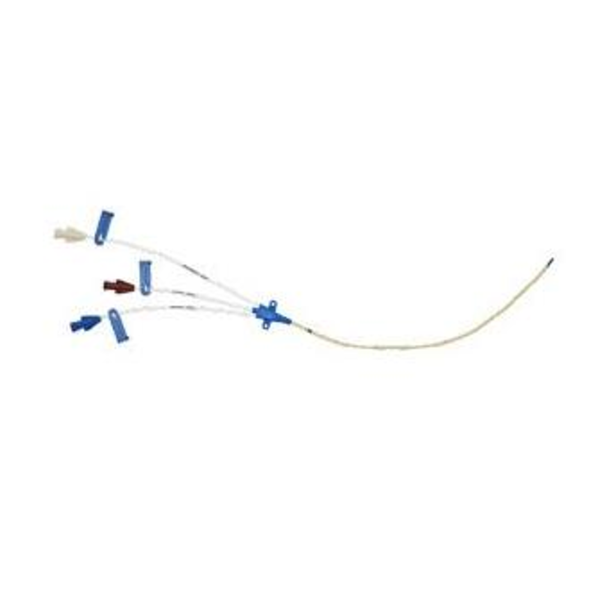 Catéter venoso central Arrow CV-15703 de 3 lúmenes, 7 Fr × 20 cm, sobre fondo blanco