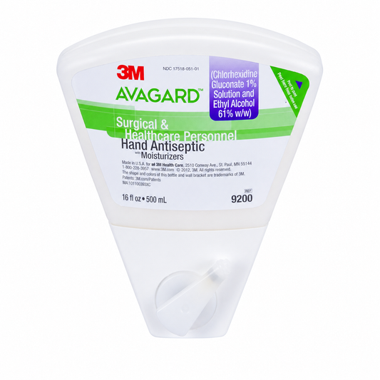 Imagen optimizada: 3M Avagard CHG antiséptico para manos 500 ml, catálogo 9200, sobre fondo blanco