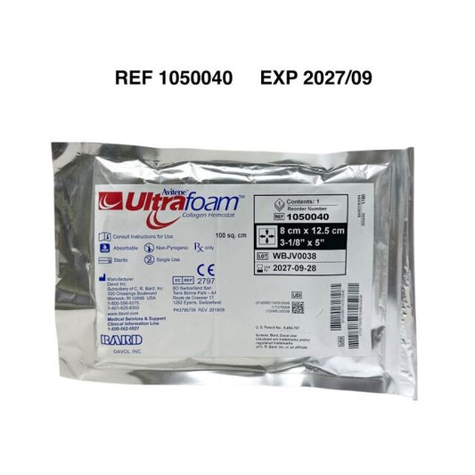 BD Avitene UltraFoam 1050040, esponja de colágeno 8 x 12.5 x 1 cm, 100 cm²