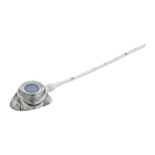 B. Braun Celsite T205 4430085, puerto venoso implantable pequeño con catéter de silicona 6.5F, sobre fondo blanco
