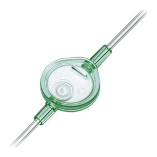 B. Braun Intrapur Neonat 4099451, filtro en línea de 0.2 µm con tubo, sobre fondo blanco