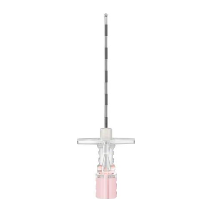 B. Braun Perican Paed 4502302, aguja epidural pediátrica 18G x 50 mm, sobre fondo blanco