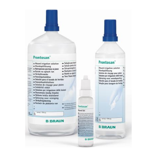 B. Braun Prontosan 400446, solución para limpieza de heridas de 1000 ml, sobre fondo blanco