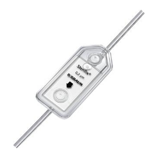 B. Braun Sterifix 4099303, filtro de infusión de 0.2 µm, sobre fondo blanco
