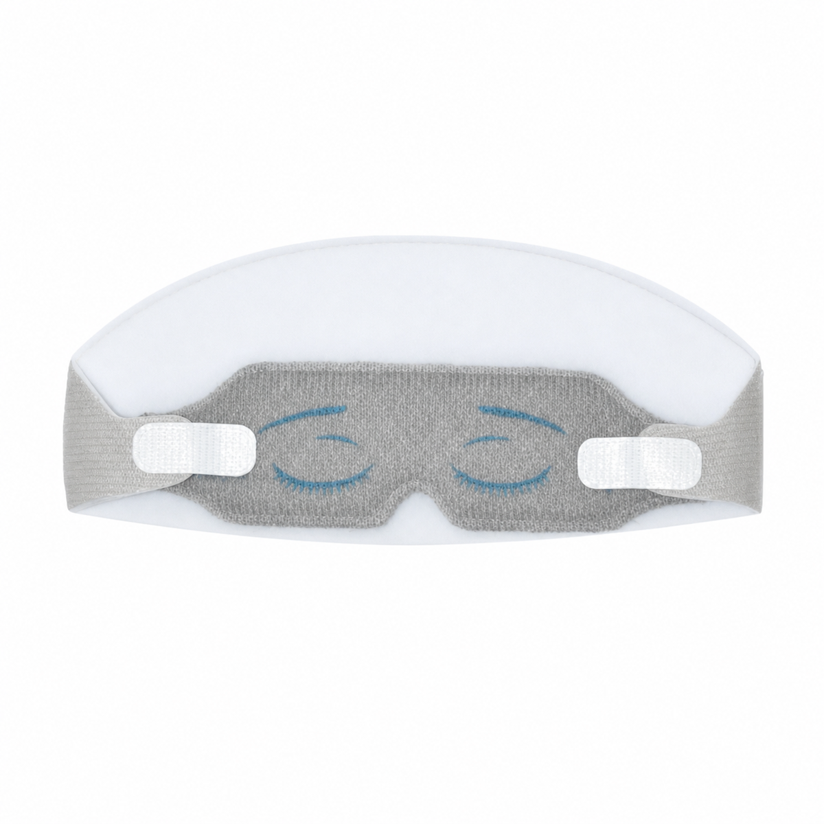 BabySleep HR-BS-T, antifaz azul término para fototerapia con correa de sujeción, sobre fondo blanco