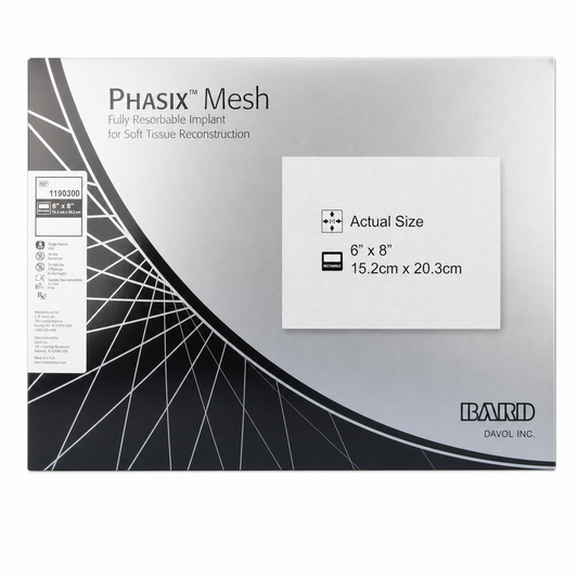 Bard Phasix Mesh 6 x 8 pulgadas, referencia 1190300, sobre fondo blanco