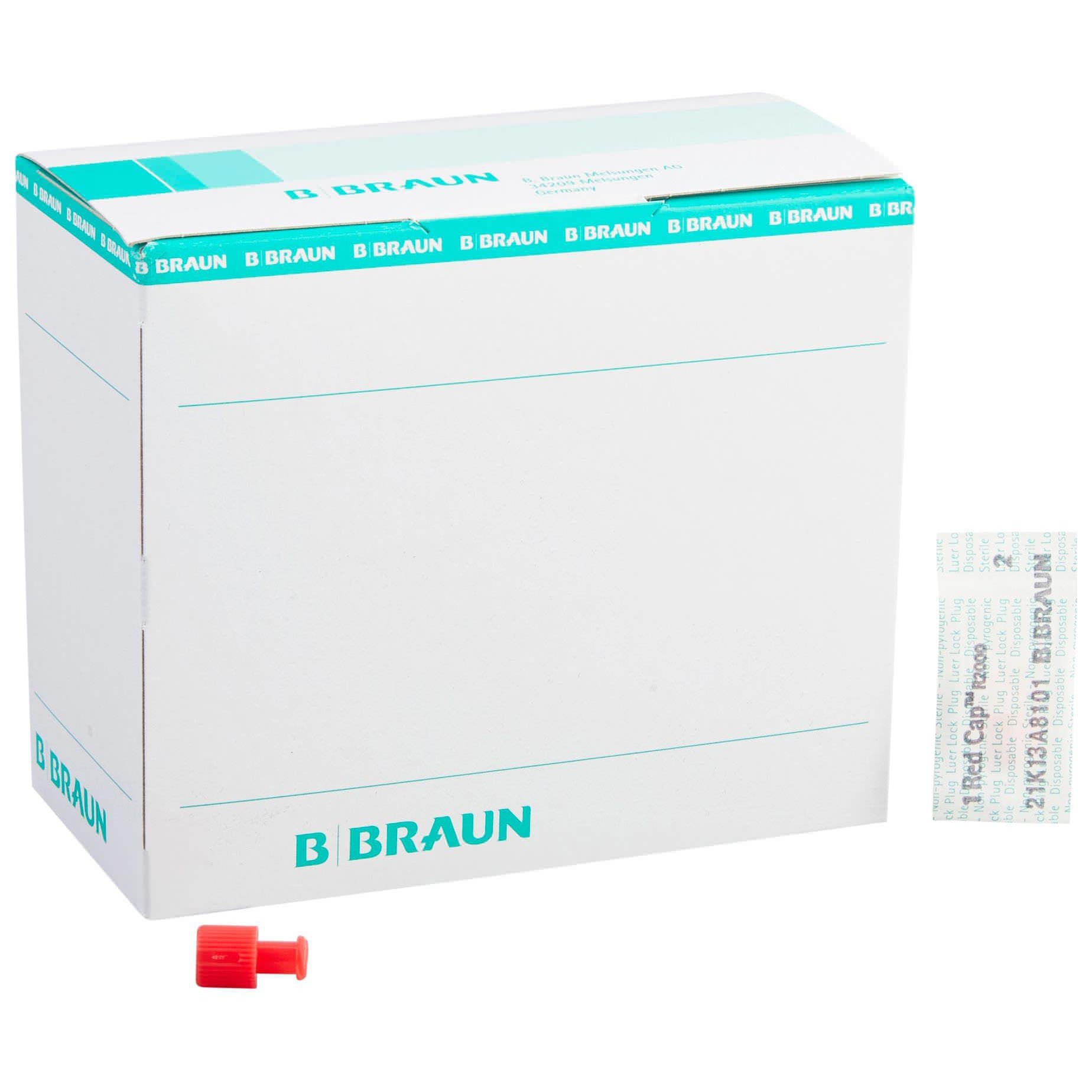 B. Braun Combi-Stopper R2000B, tapón rojo universal para conexiones Luer