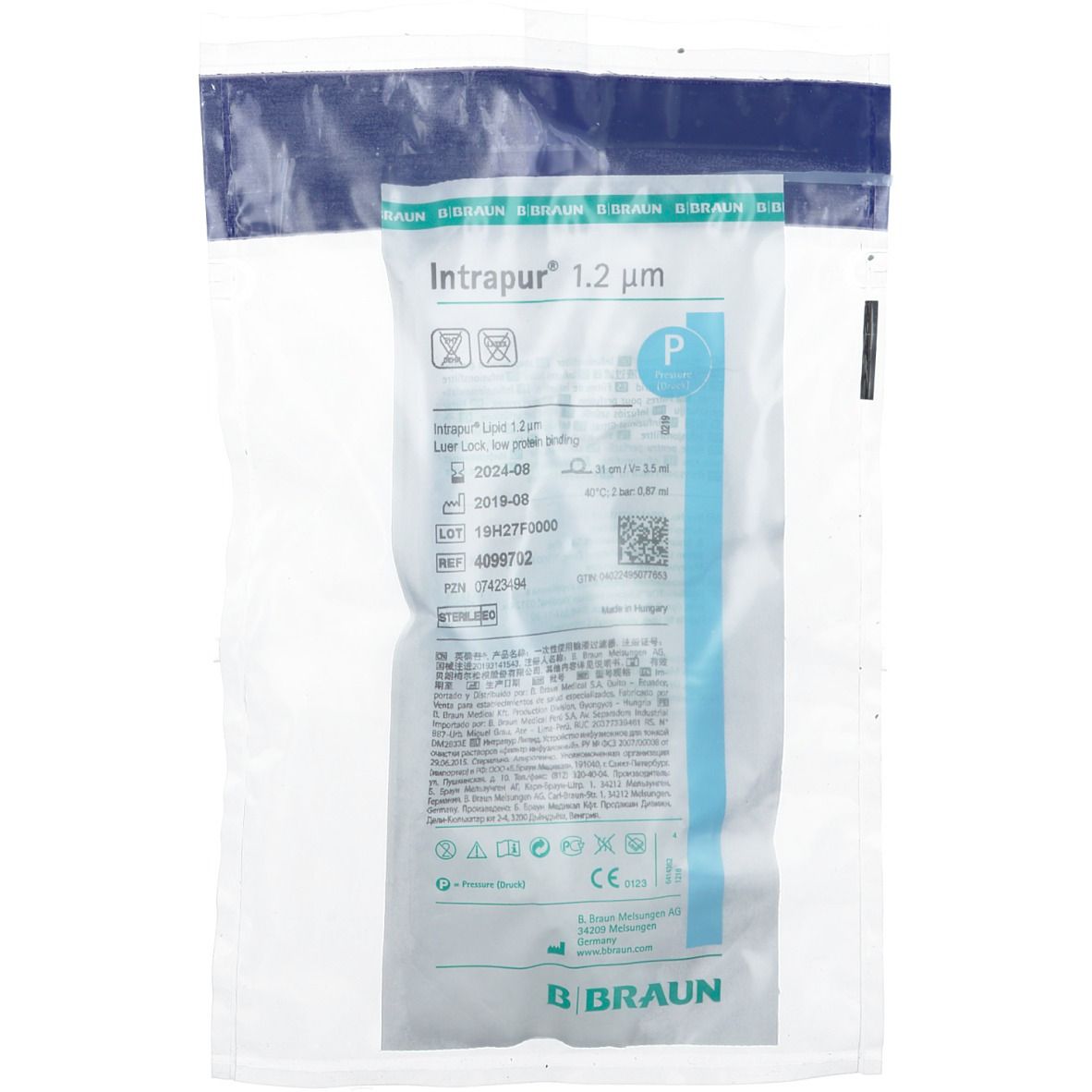 B. Braun Intrapur Lipid filtro de 1.2 micras, referencia 4099702