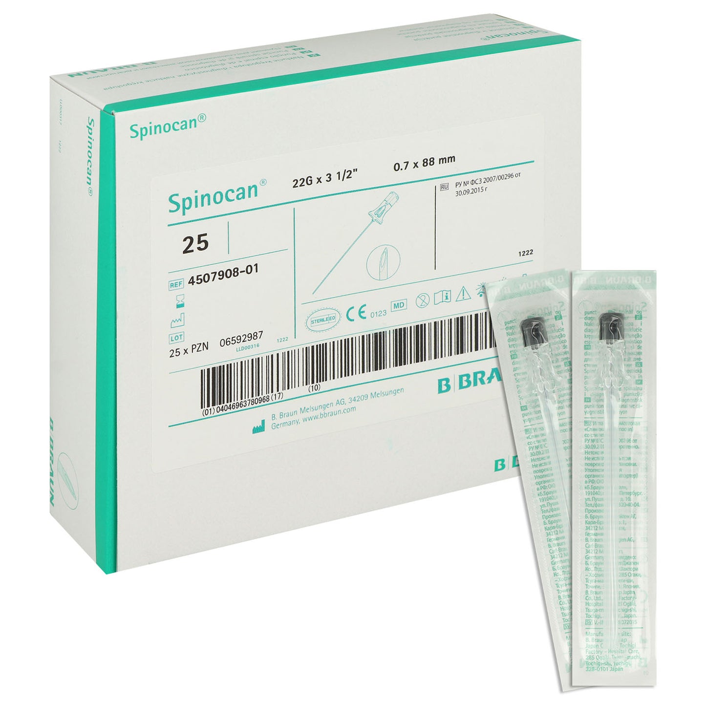 B. Braun Spinocan aguja espinal 22G x 88 mm, referencia 4507908-01
