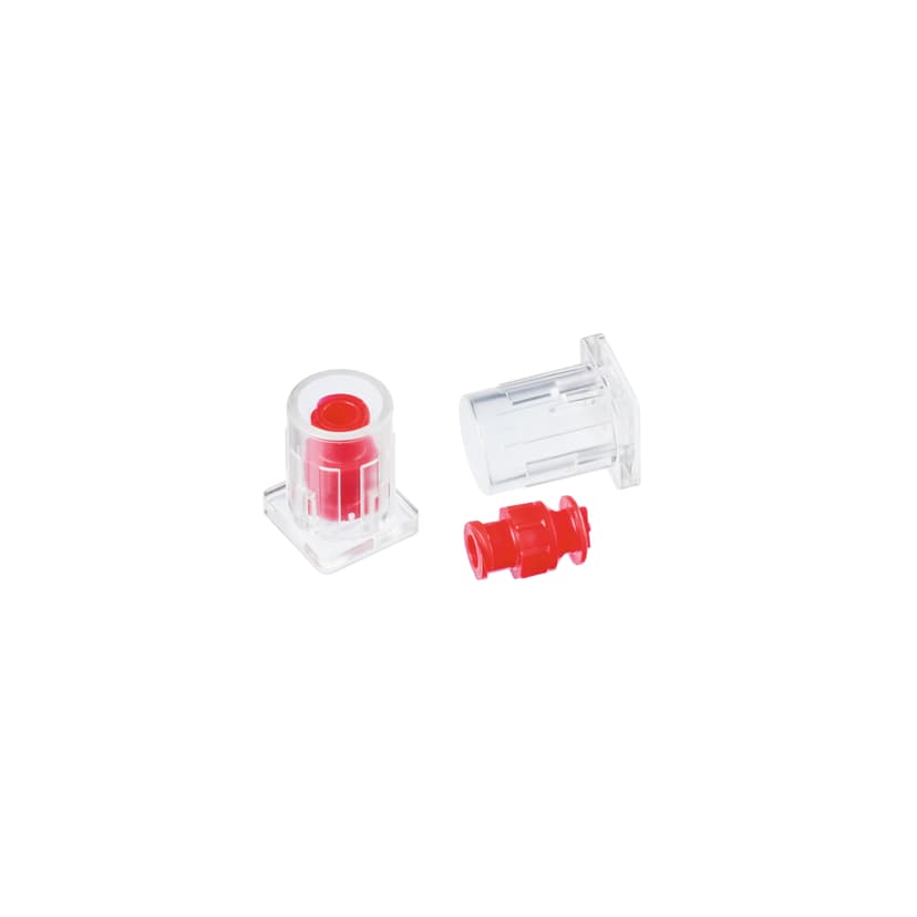 B. Braun TEC1000 418004 — tapón rojo con sello de seguridad para jeringa Luer Lock