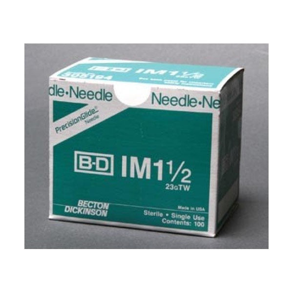 BD PrecisionGlide 302356, aguja hipodérmica 23G x 38 mm, caja con 100