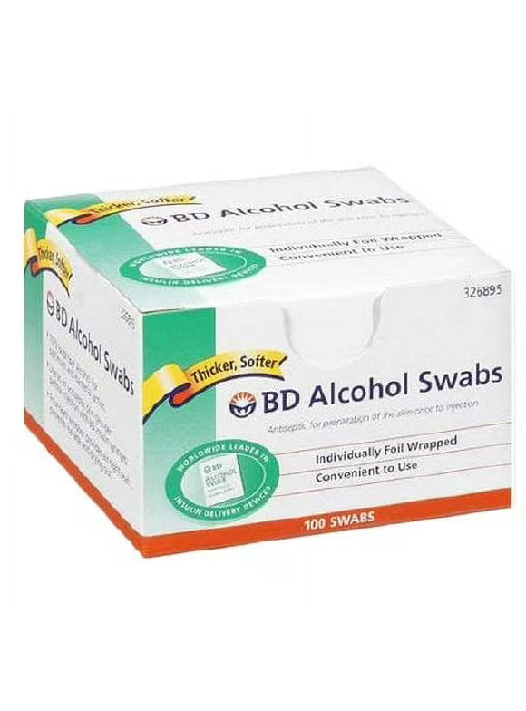 BD Alcohol Swabs apósitos de alcohol 70% paquete de 100 referencia 326895