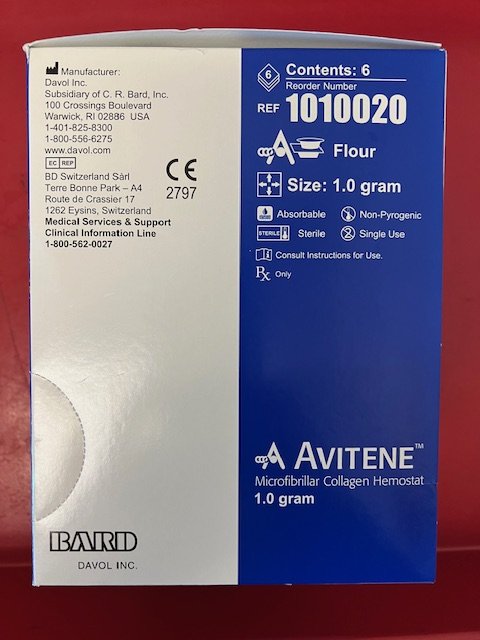 BD Avitene Flour hemostático 1 g referencia 1010020