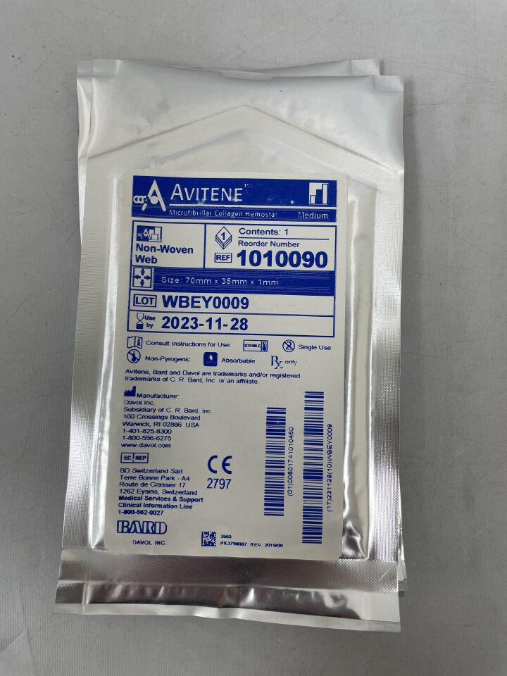 BD Avitene Sheet hemostático 70 x 35 mm referencia 1010090