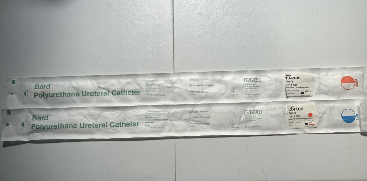 Catéter ureteral BD Bard 134105 de poliuretano de 5 Fr x 70 cm