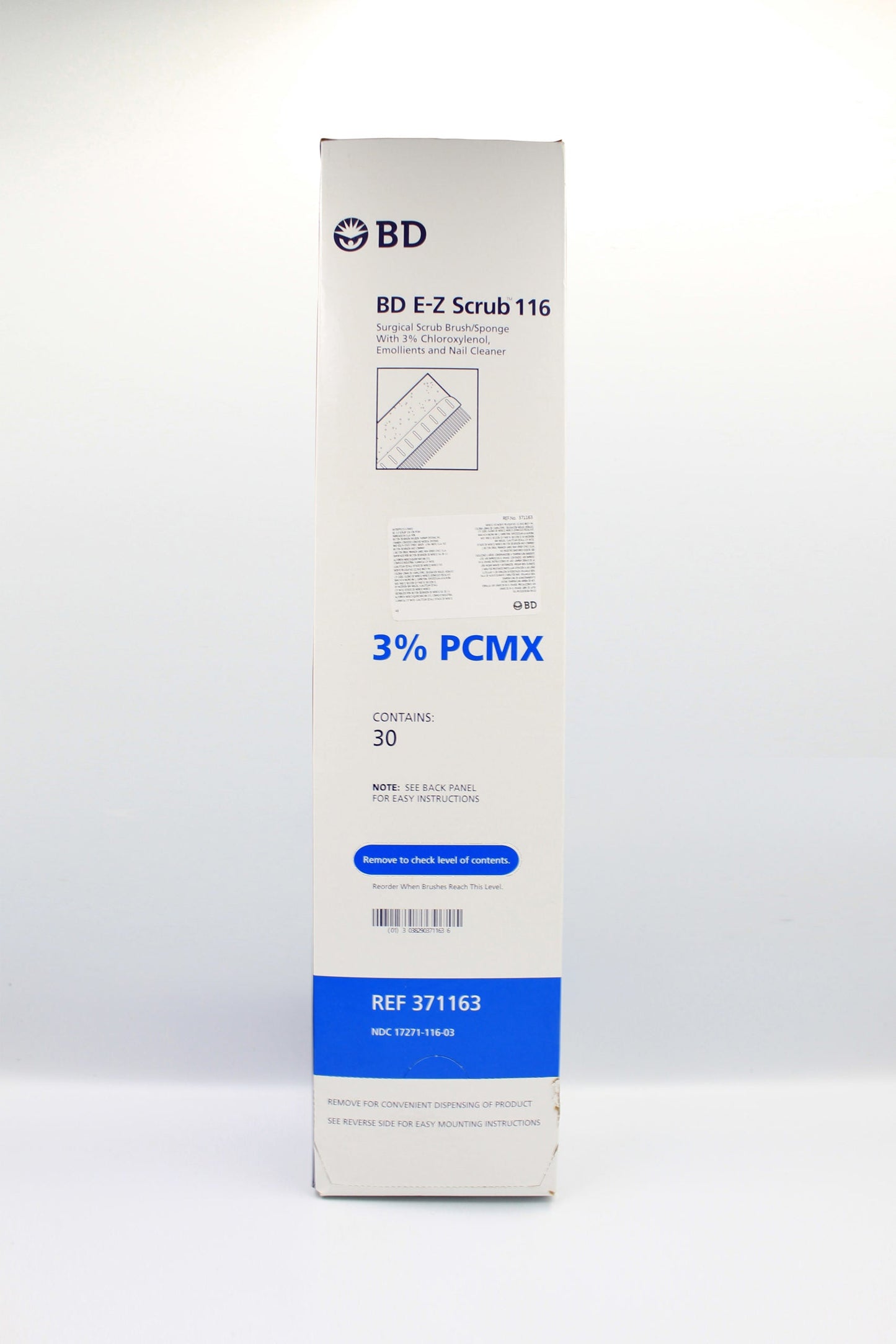 BD E-Z Scrub 371163, cepillo quirúrgico con PCMX al 3%