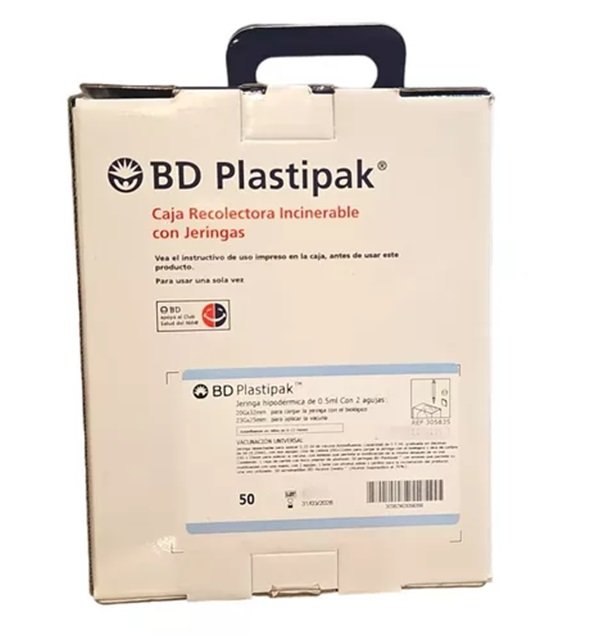 BD Plastipak 305835 kit de vacunación de 0.5 ml con agujas 20G x 32 y 23G x 25