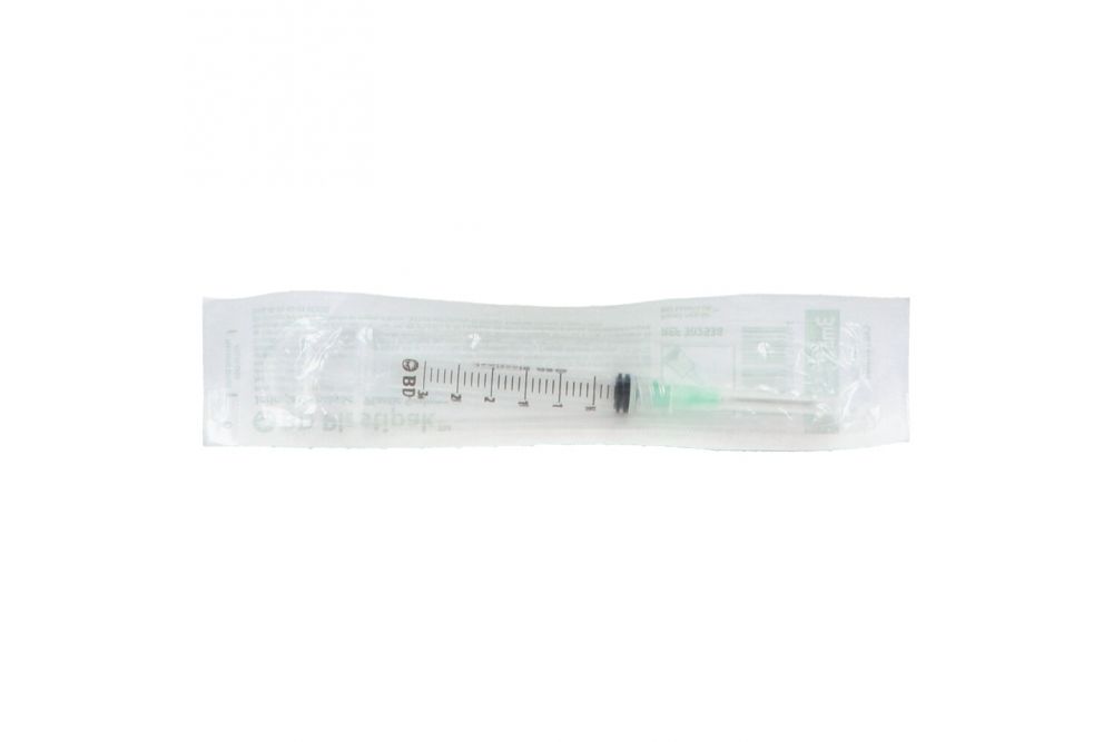 Jeringa BD Plastipak de 3 ml con aguja 21G × 25 mm