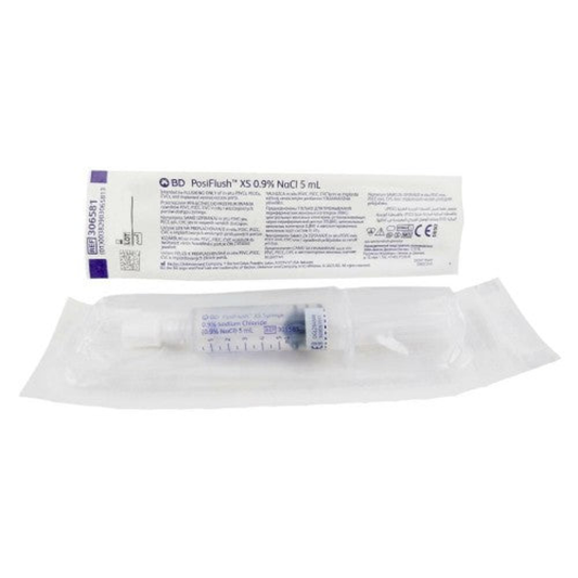 BD PosiFlush XS 306571, jeringa prellenada de 5 ml
