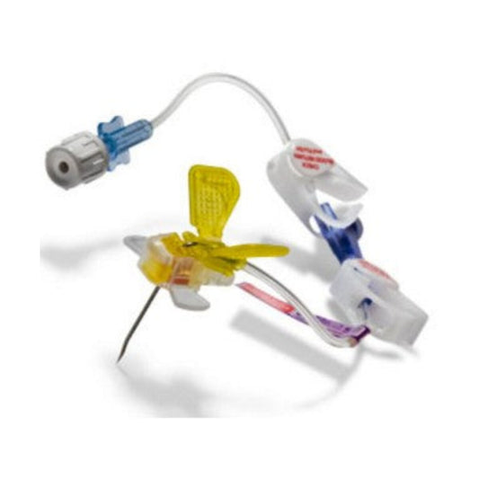 BD PowerLoc set de infusión de seguridad con sitio en Y sobre fondo blanco