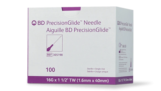BD PrecisionGlide aguja hipodérmica 16G x 40 mm referencia 305198