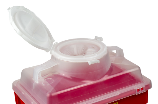 BD recolector de punzocortantes rojo, referencia 300182, capacidad 22.7 L
