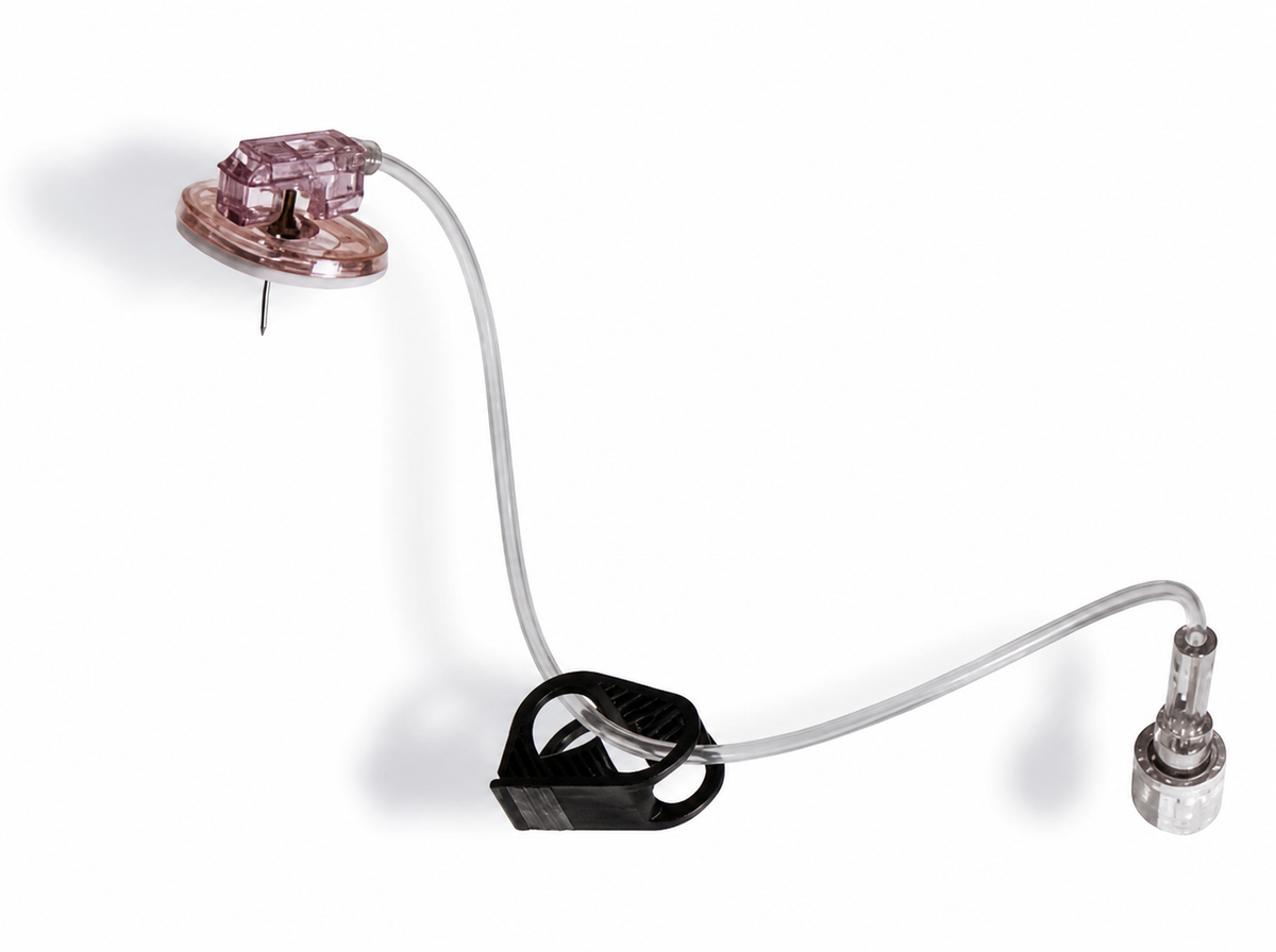 BD SafeStep Huber sin sitio Y LH-0029, 22 G x 3/4 pulgada — fondo blanco