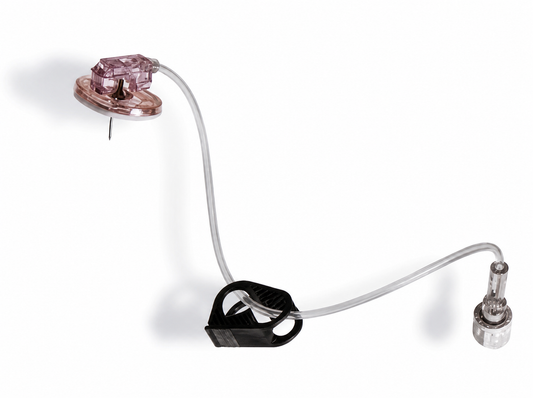 BD SafeStep Huber sin sitio Y LH-0029, 22 G x 3/4 pulgada — fondo blanco