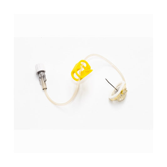 BD SafeStep LH-0039, aguja de seguridad 19G × ½ pulgada sobre fondo blanco