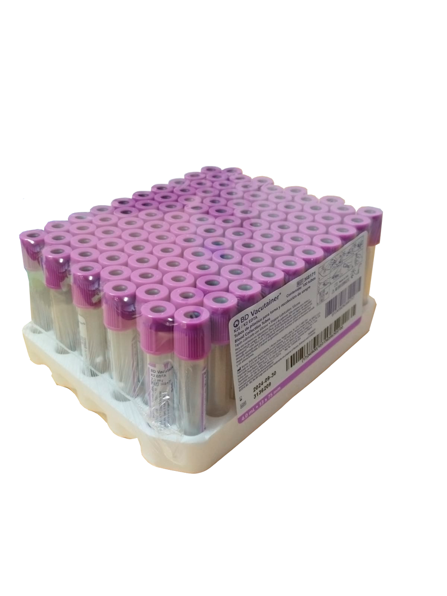 BD Vacutainer 368171 tubo lila de 4 mL con K2EDTA