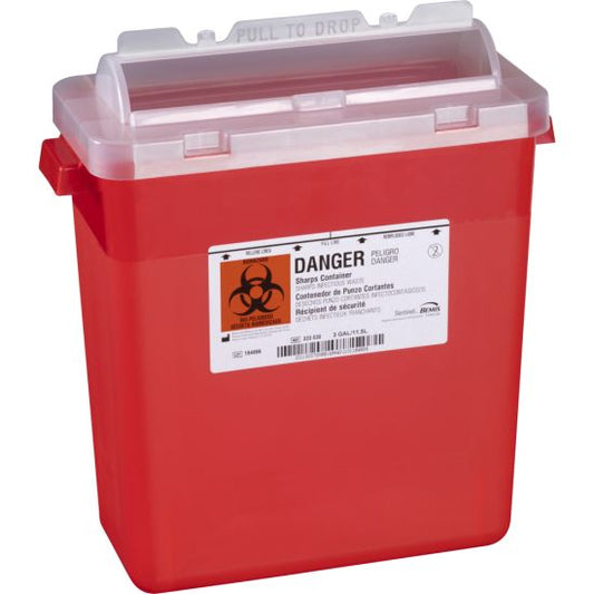 Contenedor rojo translúcido Bemis 333 030 3-Gallon con tapa giratoria y asas