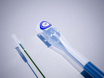 Adaptador Luer del catéter BIOMED Fogarty 3 Fr, con marca 3F, y estilete