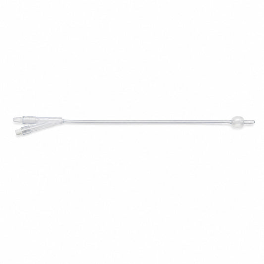 Sonda Foley Biometrix de silicona 2 vías, 6 Fr y globo 1.5 ml, sobre fondo blanco