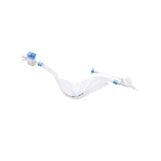 Bioteq: sistema de succión cerrado pediátrico/neonatal con conector en Y y puerto de irrigación, foto de familia sin REF, sobre blanco
