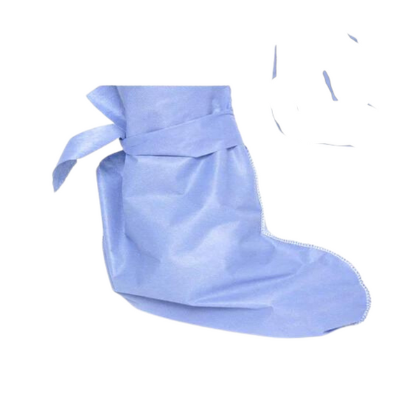Bota quirúrgica sin plantilla, imagen ilustrativa de bota azul con tiras de ajuste