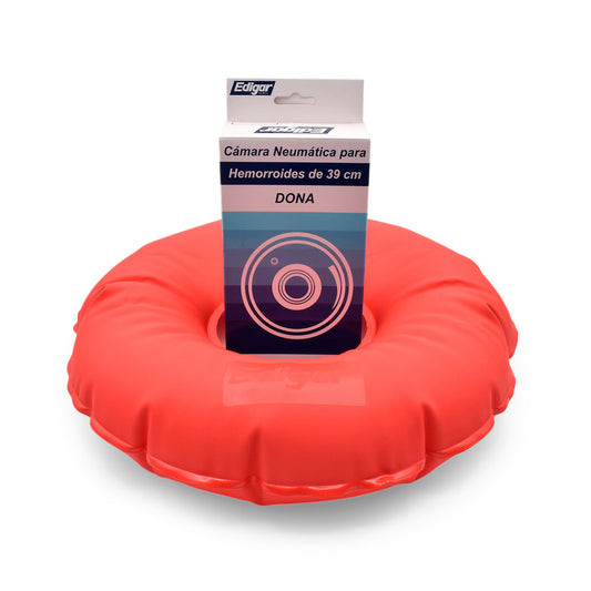 Cámara neumática circular roja Edigar AA10700 con su caja rotulada 39 cm