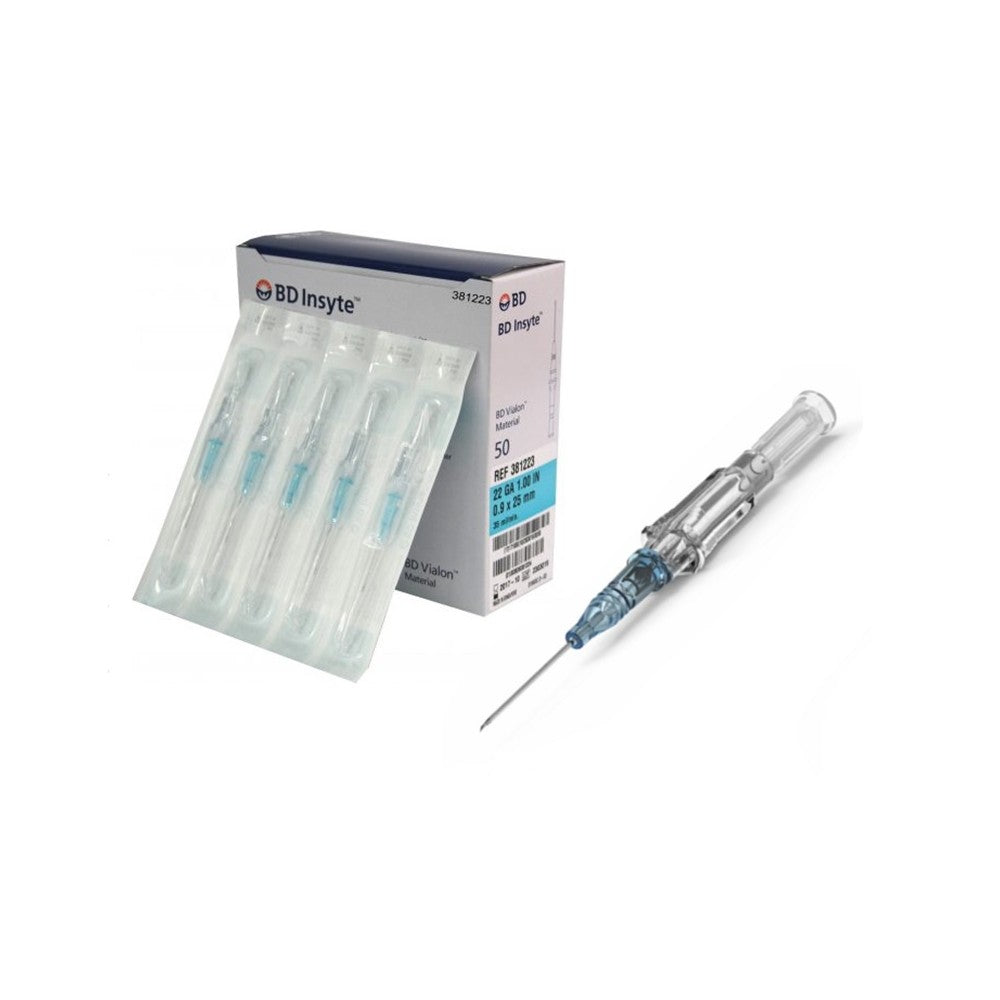 BD Insyte 381223 catéter intravenoso 22G x 25 mm azul