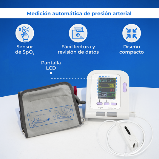 Pantalla LCD y medición automática del monitor Checkatek B14H, con brazal y sensor