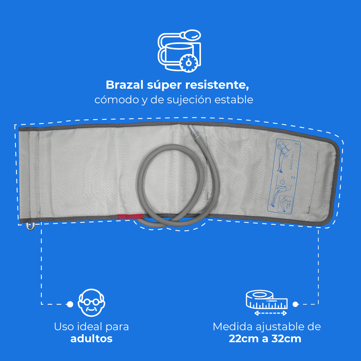 Brazal adulto del Checkatek B14H, de 22 a 32 cm